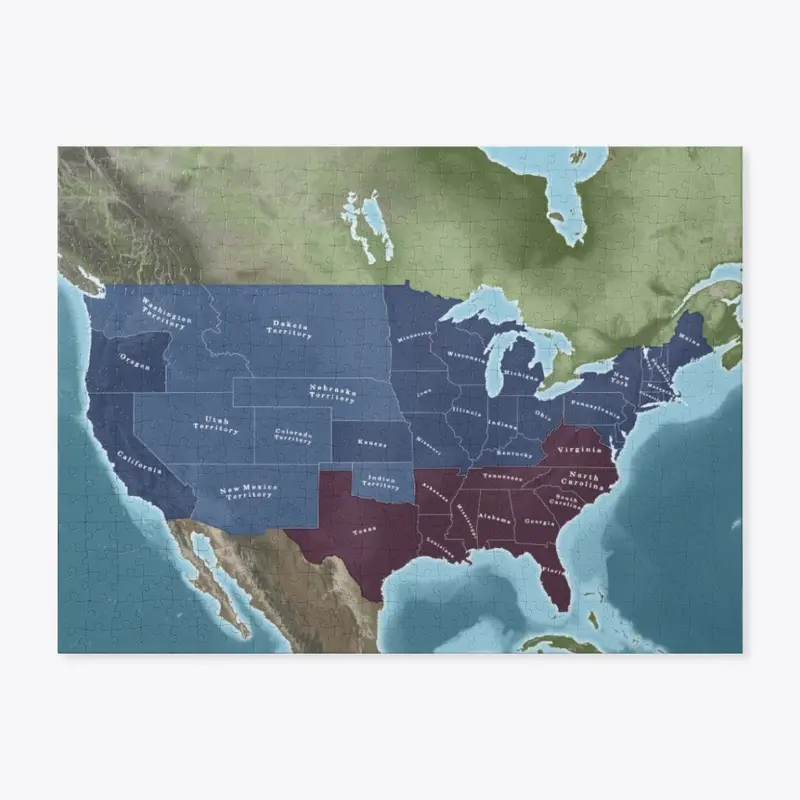 Union vs Confederacy Map - 1861